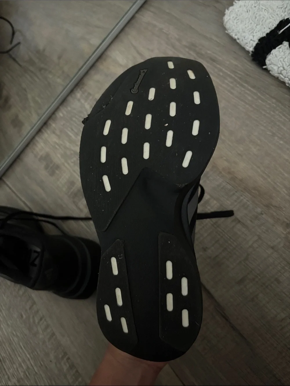 adidas Black Sneakers with Gray Three-Stripes